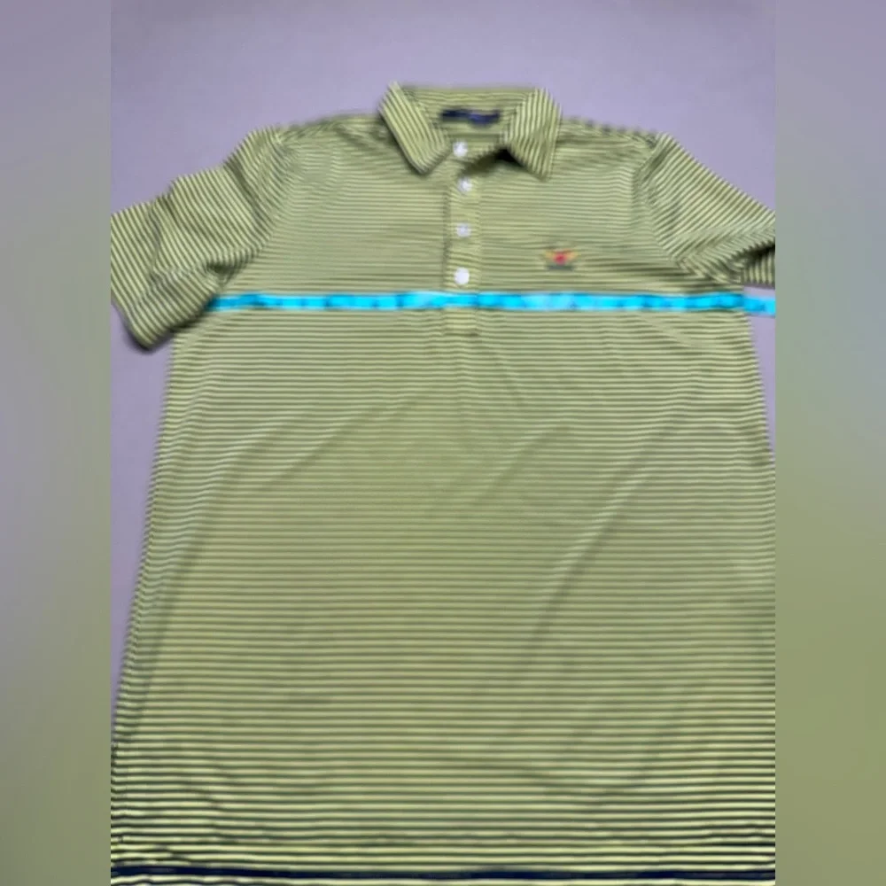 Ralph Lauren RLX Striped Yellow and Black Golf Polo